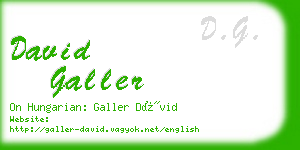 david galler business card